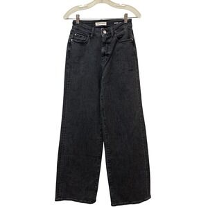 Warp + Weft Wide Leg High Rise Jeans Faded Black Size 0/25 SKU 391433